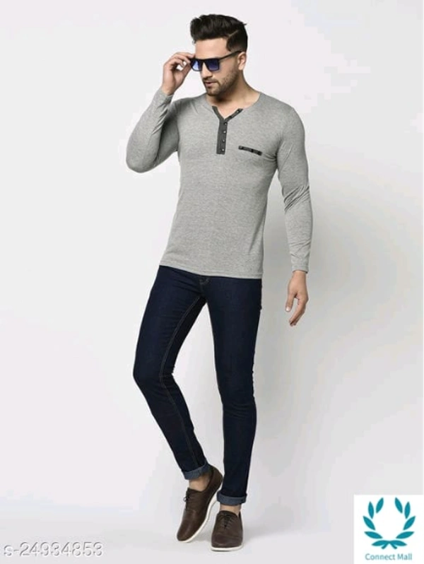 Classy Modern Men Tshirts - S, Grey, Cotton, Pack Of 1